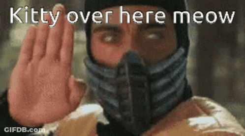 A Man With A Mask On His Face Is Making A Stop Sign With His Hand . GIF