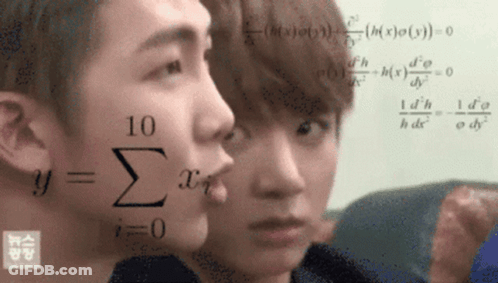 A Man With A Mathematical Formula On His Face GIF