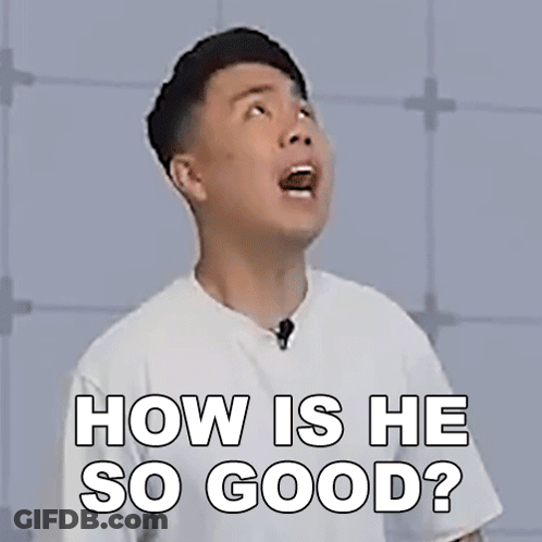 A Man With A Microphone On His Neck Is Asking How Is He So Good ? GIF