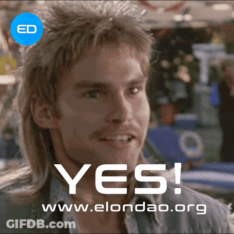 A Man With A Mullet And The Words Yes On The Bottom GIF