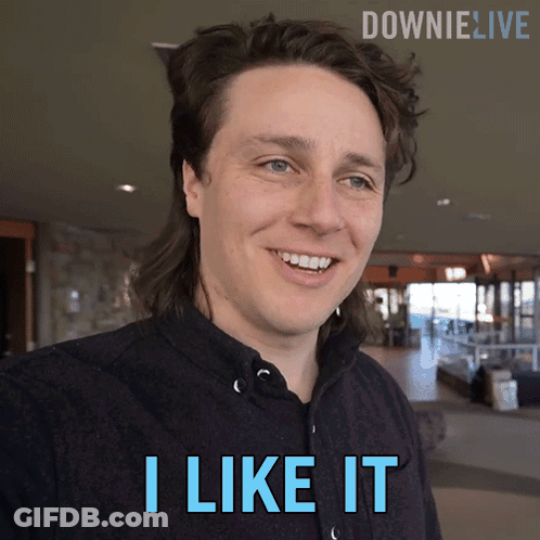 A Man With A Mullet Says I Like It GIF