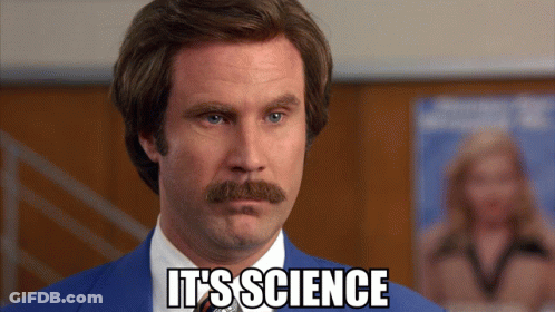 A Man With A Mustache And A Suit Says " It 'S Science " GIF