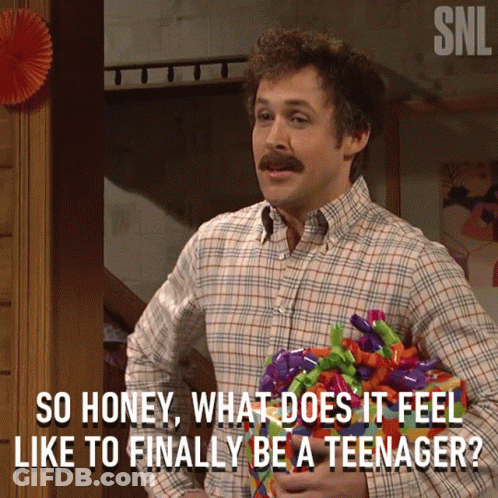 A Man With A Mustache Is Holding A Gift And Says So Honey What Does It Feel GIF