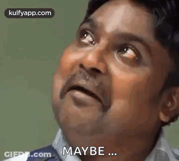 Man With Mustache Making Funny Face Saying Maybe GIF
