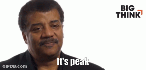 Mustached Man Says Its Peak GIF