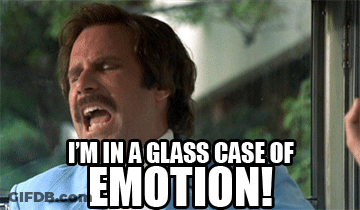 A Man With A Mustache Is Screaming And Saying I 'M In A Glass Case Of Emotion GIF