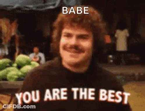 A Man With A Mustache Is Smiling And Says `` Babe You Are The Best '' In Front Of A Bunch Of Cabbage . GIF
