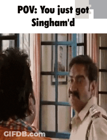 A Man With A Mustache Is Talking To Another Man In Front Of A Window In A Room . GIF