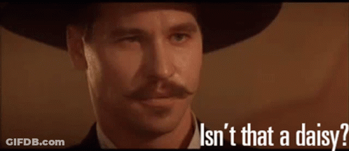 A Man With A Mustache Is Wearing A Cowboy Hat And Saying `` Isn T That A Daisy ? '' GIF