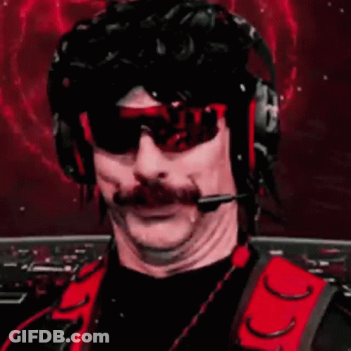 A Man With A Mustache Is Wearing Headphones And Sunglasses . GIF