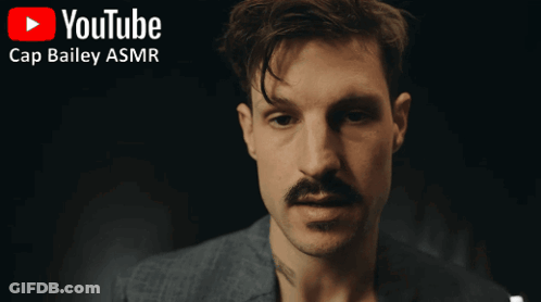 A Man With A Mustache Says " Sometimes I 'M Uh Fast " GIF