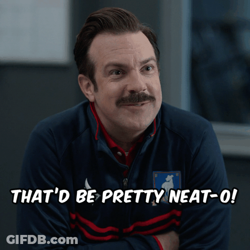 A Man With A Mustache Says " That 'D Be Pretty Neat-O! " GIF