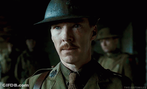 Man With Mustache And Helmet With Lost Smiles Text GIF