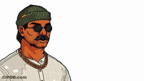A Man With A Mustache Wearing Sunglasses And A Beanie Says Yo That 'S Dope Brother GIF