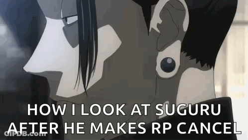 A Man With A Piercing In His Ear Is Looking At Someone . GIF