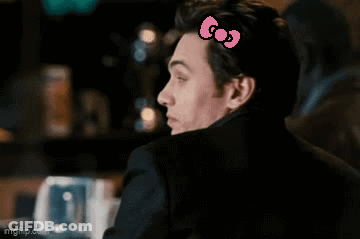 Man With Pink Bow On Head GIF