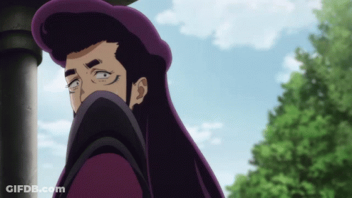 A Man With A Purple Hat Covering His Face With His Hand GIF
