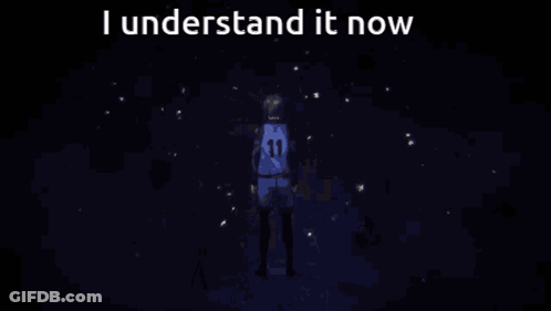 A Man With A Puzzle Piece Behind Him And The Words " I Understand It Now " Above Him GIF