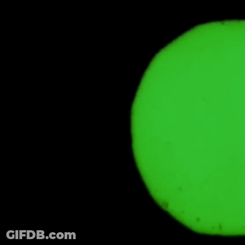 A Man With A Question Mark On His Shirt Is Dancing In A Green Circle GIF