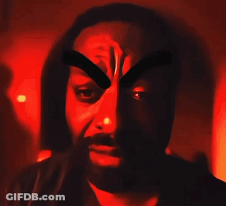 A Man With A Red Face And The Words " I Hate In Here " GIF