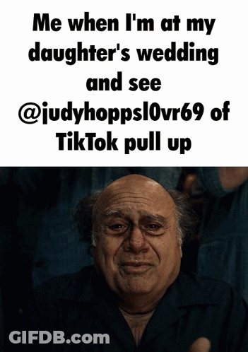 A Man With A Sad Look On His Face Says Me When I 'M At My Daughter 'S Wedding And See GIF
