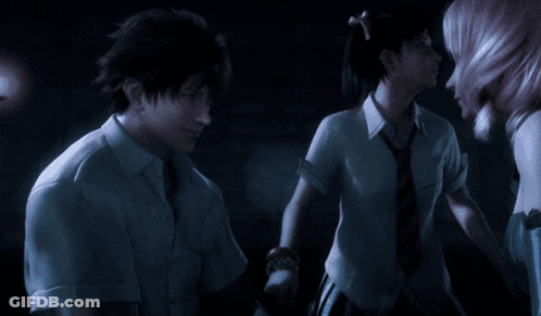 A Man With A Serious Look On His Face Holds His Fist In The Air GIF
