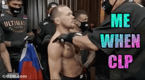 A Man With A Shirt That Says Ultimate Fighting Champions GIF