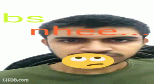 A Man With A Smiley Face Covering His Mouth And The Words Bs Nhee GIF
