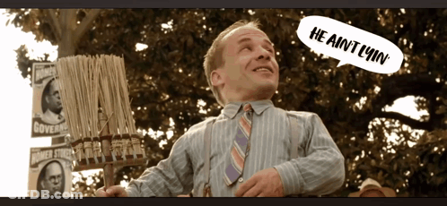 A Man With A Speech Bubble That Says He Ain T Yin GIF