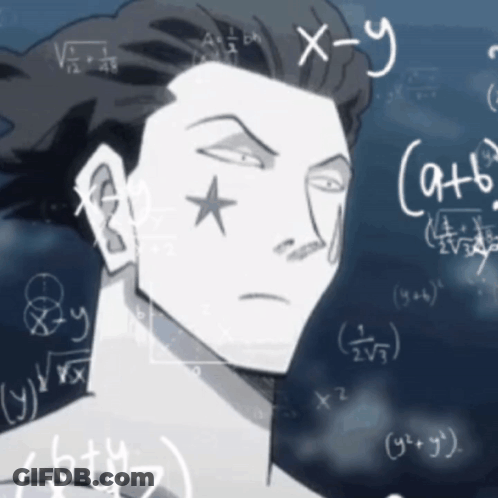 A Man With A Star On His Face Is Surrounded By Math Equations Such As X-Y GIF