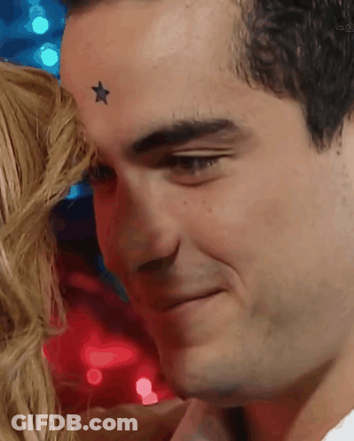 A Man With A Star On His Forehead Is Smiling GIF