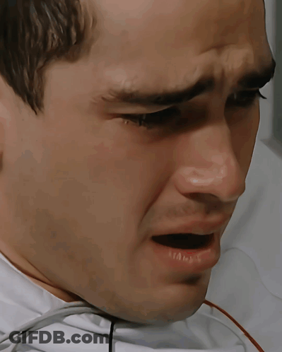 A Man With A Stethoscope Around His Neck Is Crying GIF