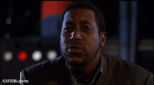 A Man With A Surprised Look On His Face And The Words " Definitely Not Cool " Below Him GIF