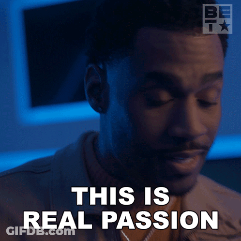 A Man With A Surprised Look On His Face And The Words This Is Real Passion GIF