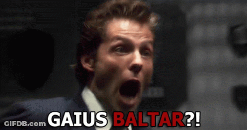 Man Surprised Asking Gaius Baltar GIF