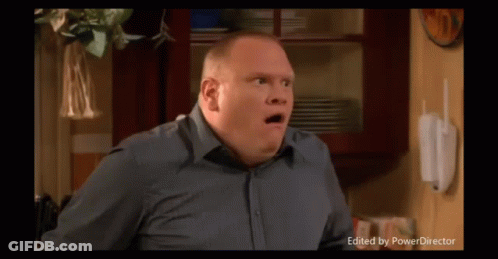 A Man With A Surprised Look On His Face Is Edited By The Power Director GIF
