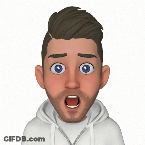 A Man With A Surprised Look On His Face Is Wearing A White Hoodie GIF
