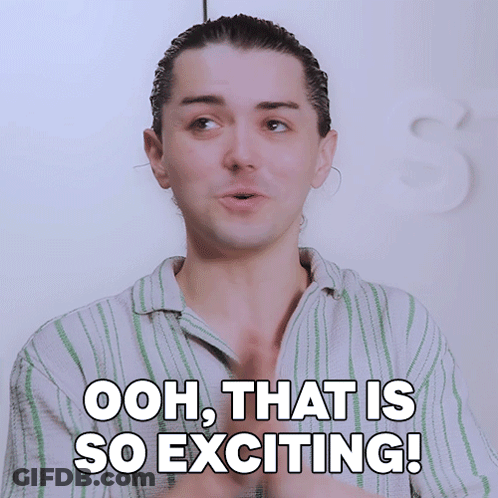 A Man With A Surprised Look On His Face Says Ooh That Is So Exciting GIF