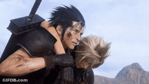 A Man With A Sword Is Carrying A Woman On His Back GIF