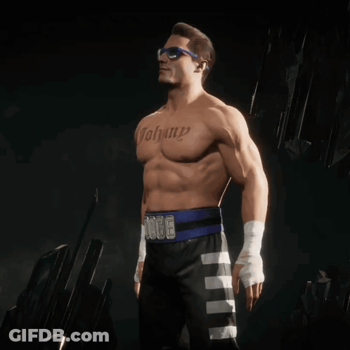 A Man With A Tattoo On His Chest That Says Joe Hammer GIF