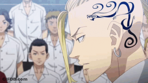 A Man With A Tattoo On His Forehead Has The Number 222 On It GIF