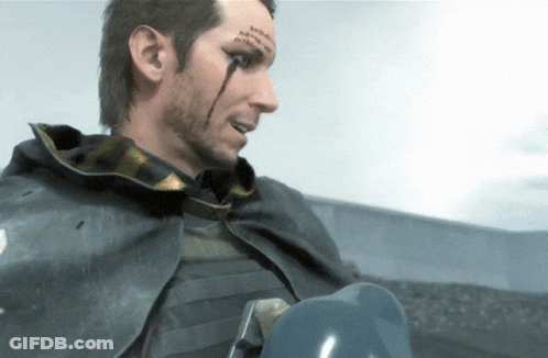 A Man With A Tattoo On His Forehead That Says ' I 'M Not A Robot ' GIF