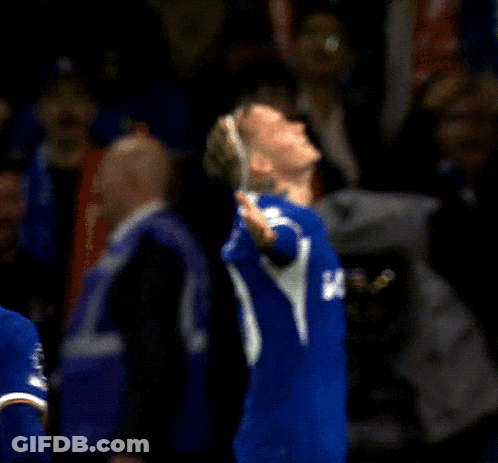 A Man With A Tattoo On His Neck Is Wearing A Blue Jersey With The Letter I On It GIF