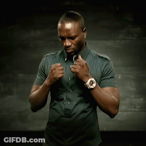 A Man With A Watch On His Wrist Is Adjusting His Shirt GIF