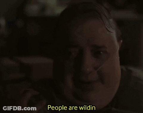 A Man With An Oxygen Mask On His Face Is Saying People Are Wildin GIF
