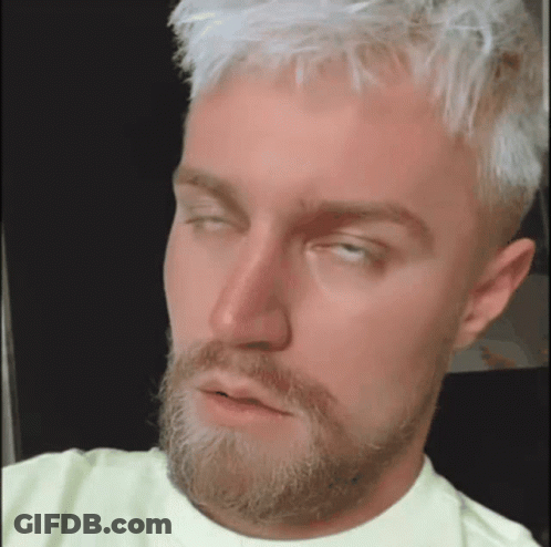 Blonde Man With Beard Making Funny Face GIF