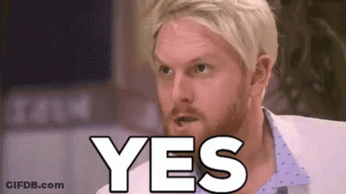 Blonde Man With Beard Says Yes GIF