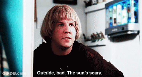 A Man With Blonde Hair Is Talking About The Sun 'S Scary GIF