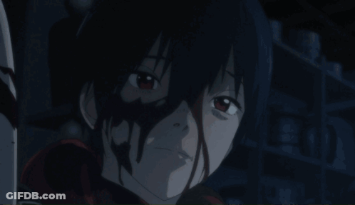 A Man With Blood On His Face Holds Another Man 'S Hand GIF
