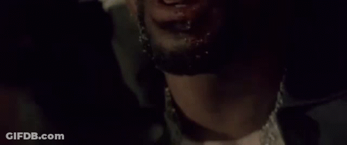 A Man With Blood On His Face Says You Do N't Deserve This . GIF